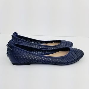 Versona navy blue Lazer Cut Flats